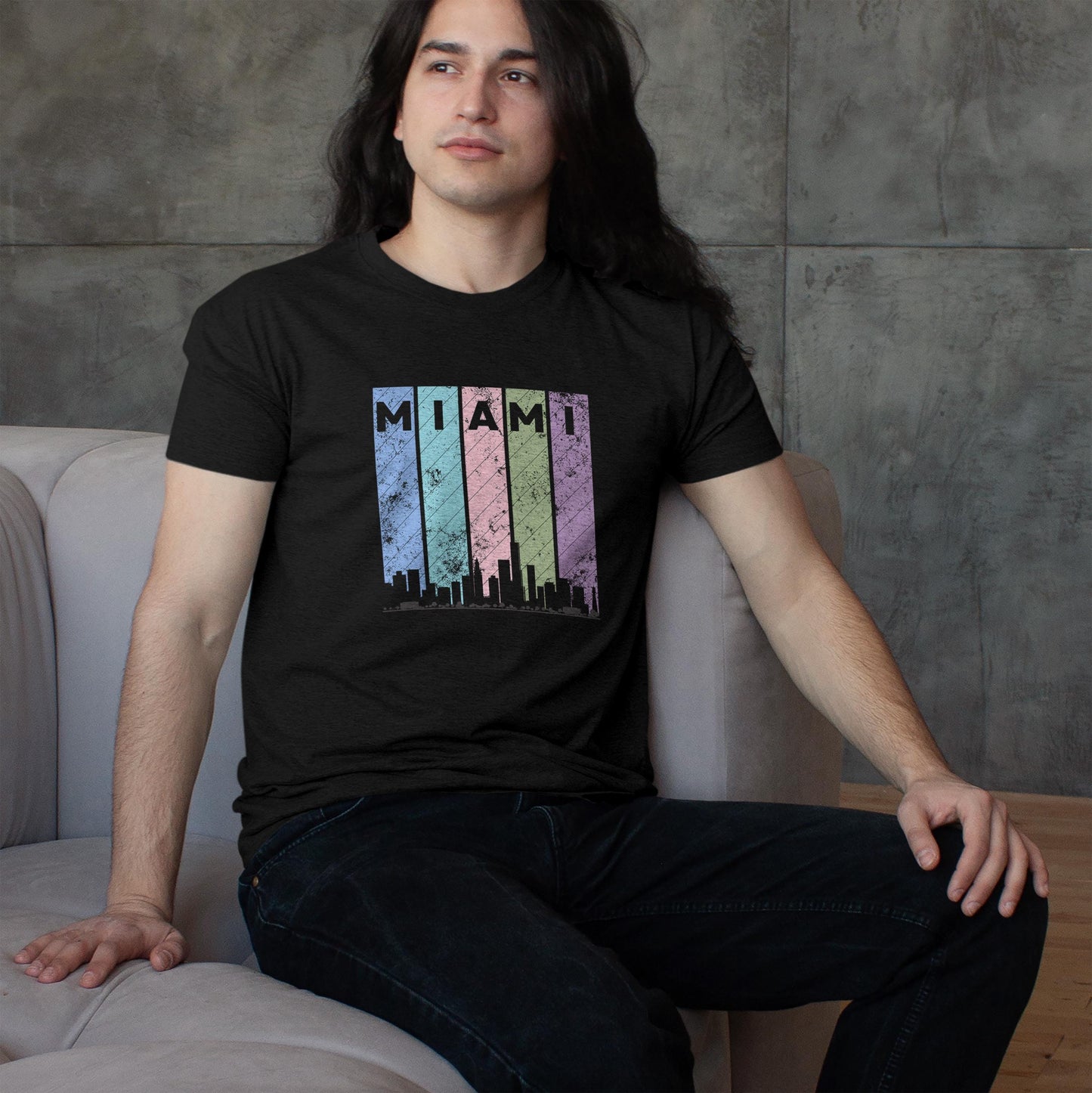 Miami Skyline PNG for shirt printing | DTF | Downloadable File