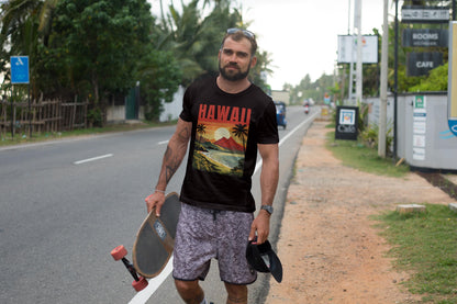 Hawaii T-Shirt Design: Colorful Beach Scene PNG SVG (Downloadable File)