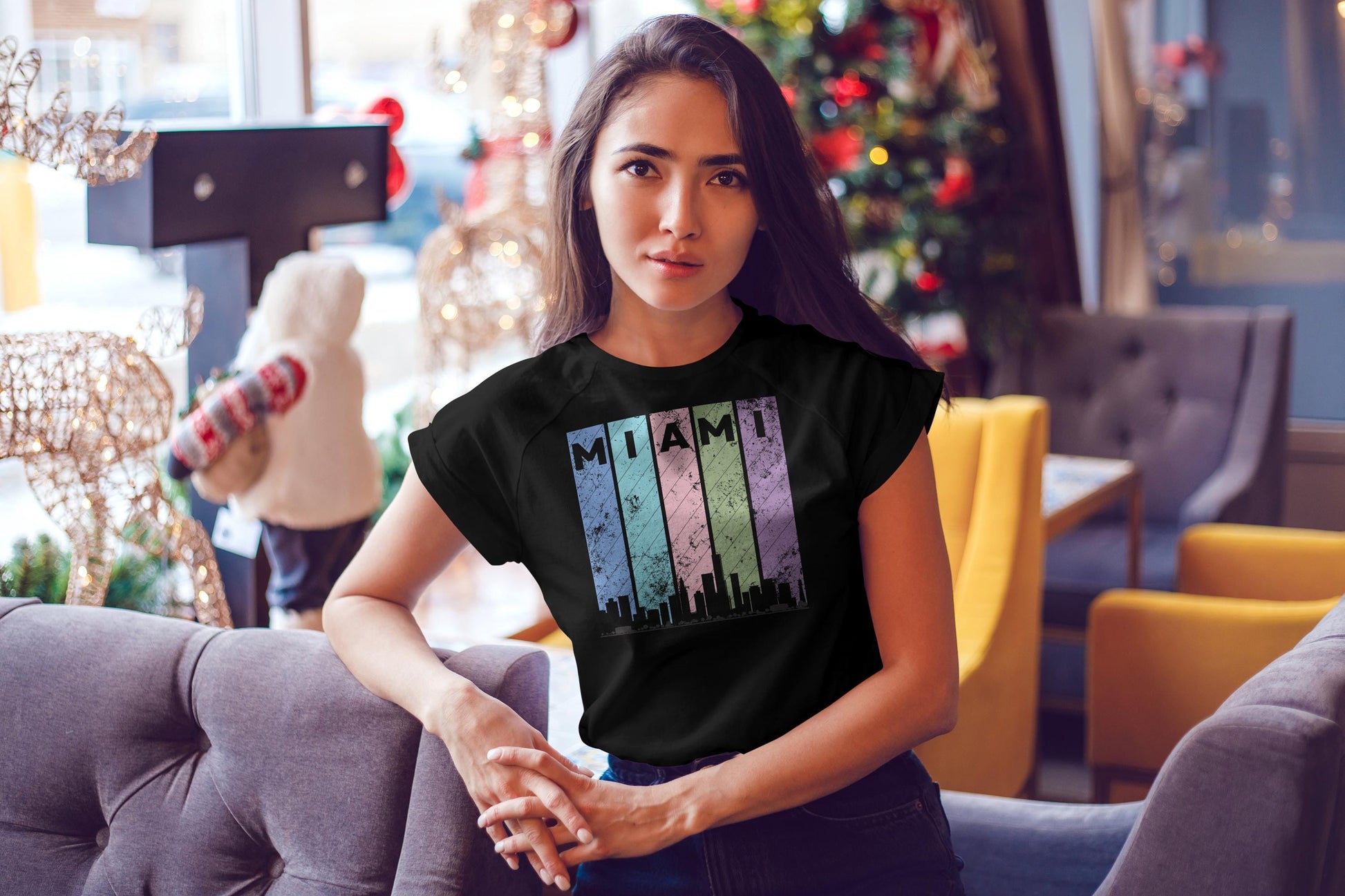 Miami Skyline PNG for shirt printing | DTF | Downloadable File