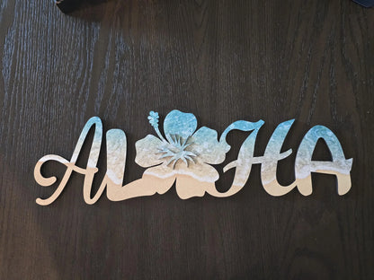 Aloha Hawaii Wall Art Sign - Riley's Treehouse