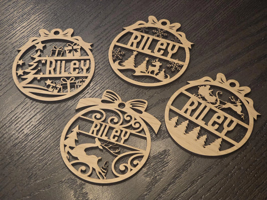 Wood Holiday Ornament - Riley's Treehouse