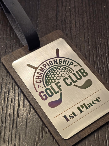 Custom Club Championship Name Bag Tag | Customizable | Golfer Gift Ideas | Golf Trophy