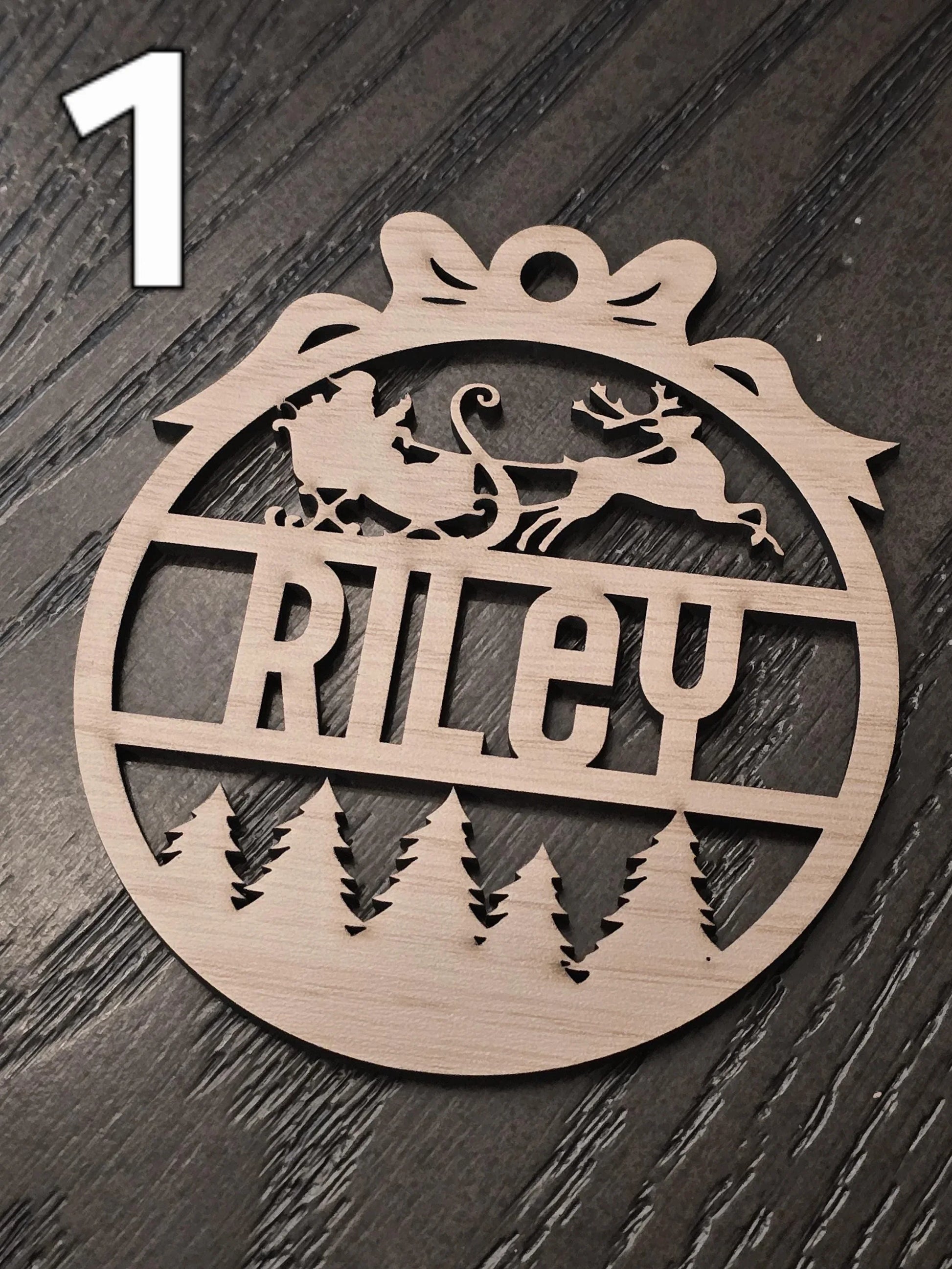 Wood Holiday Ornament - Riley's Treehouse