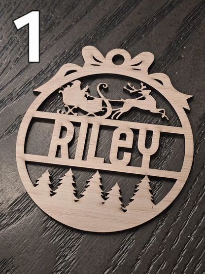 Wood Holiday Ornament - Riley's Treehouse