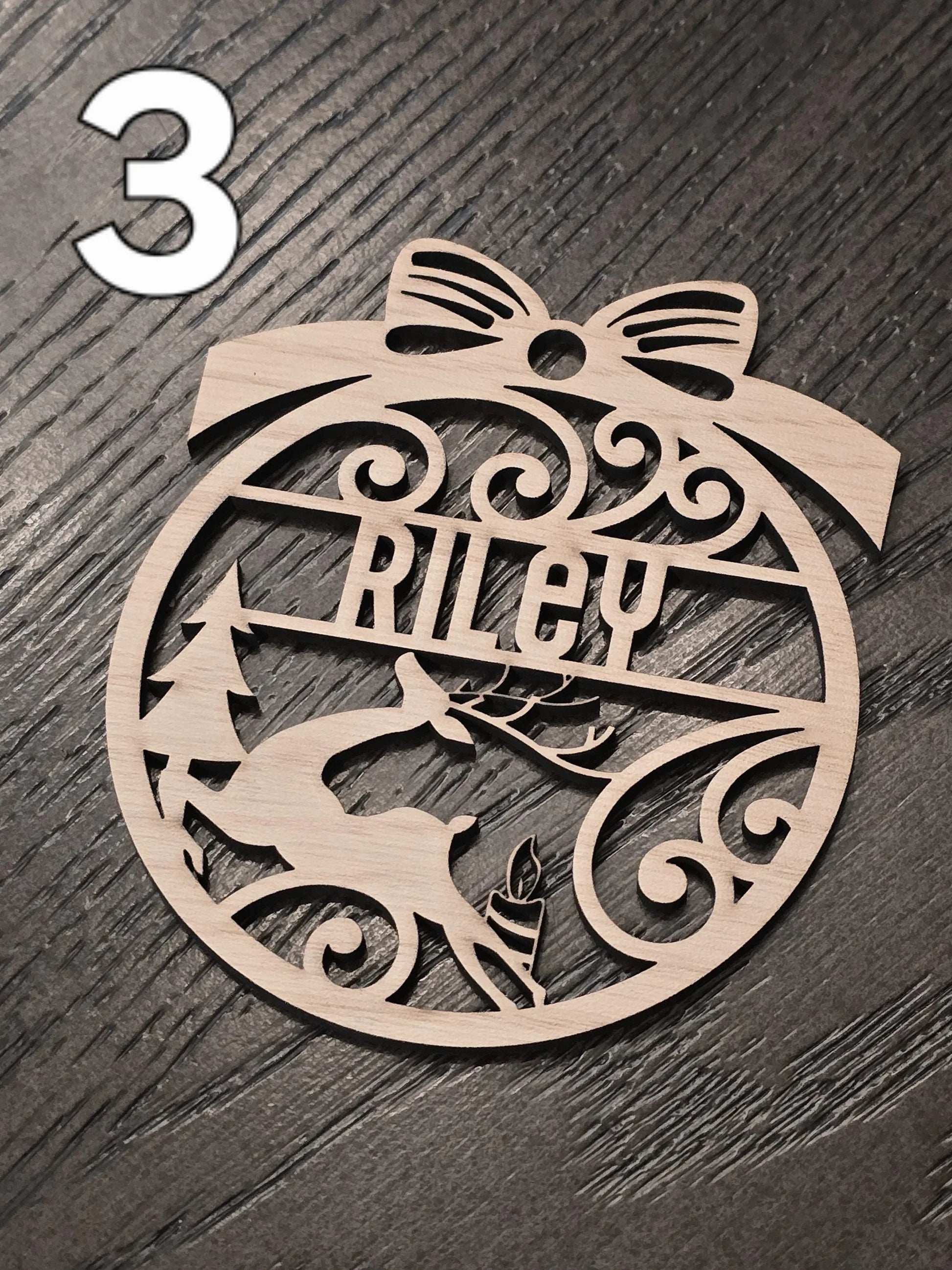 Wood Holiday Ornament - Riley's Treehouse