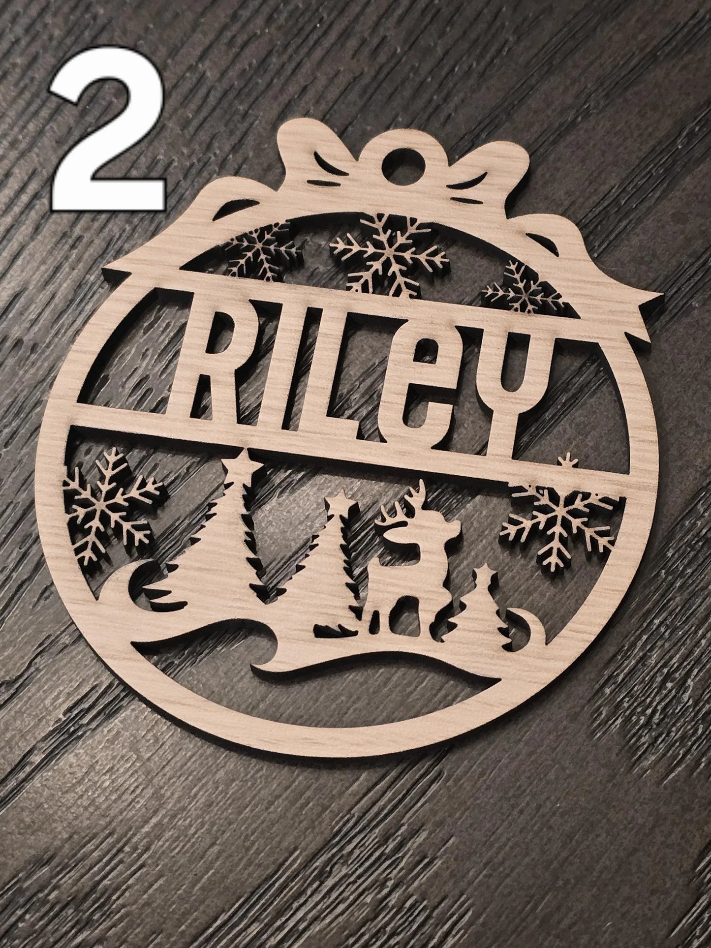Wood Holiday Ornament - Riley's Treehouse